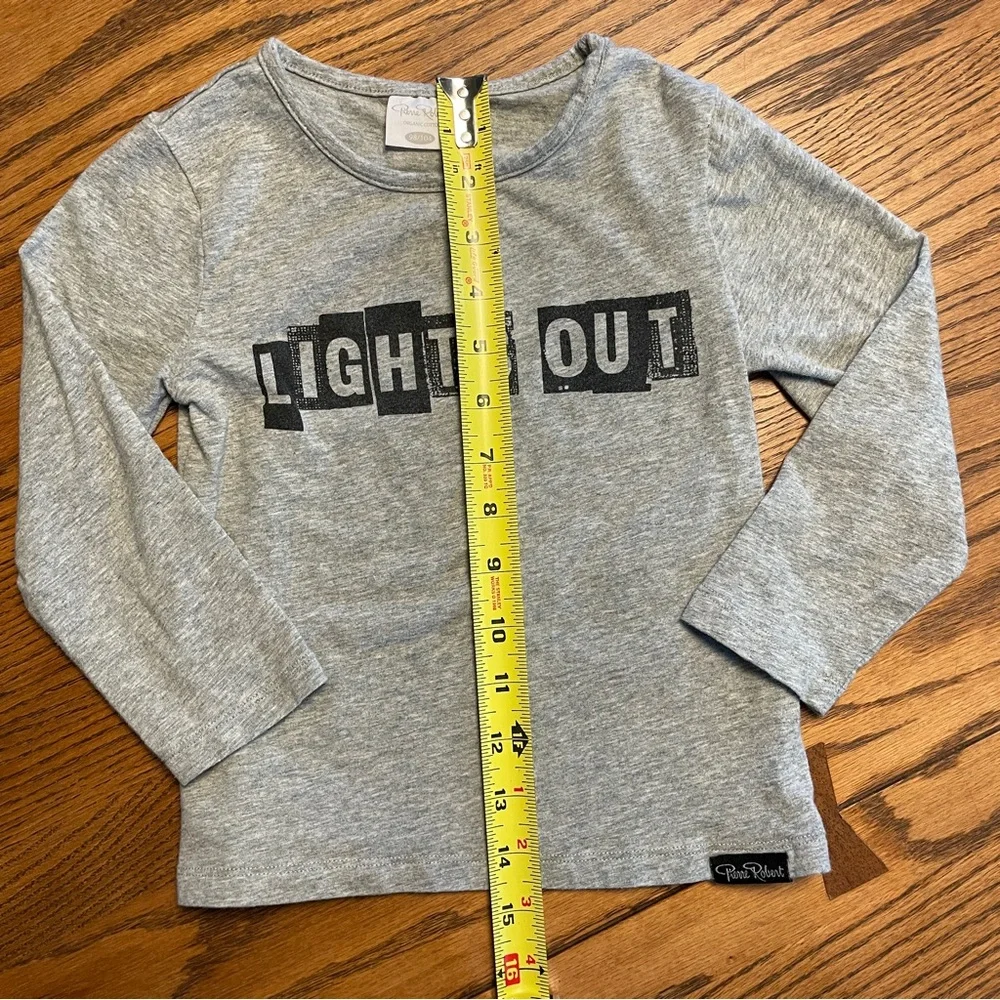 Gray 'Lights Out' Long Sleeve Kids Tee by